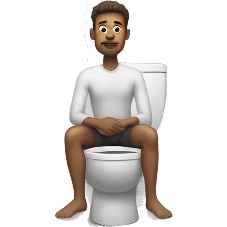 A man in a toilet emoji