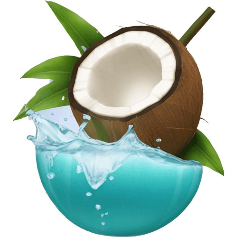 coconut with coconut water emoji