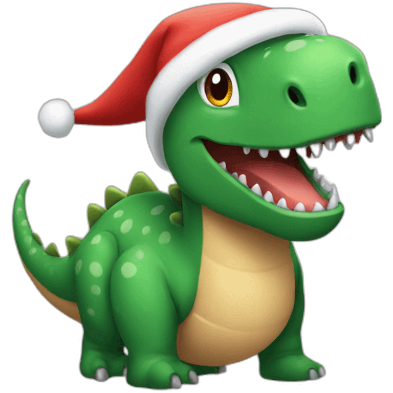 Dinosaur christmas emoji