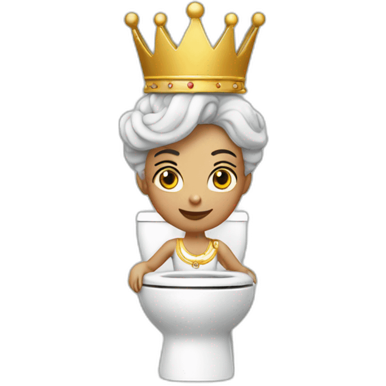 Queen E on toilet emoji