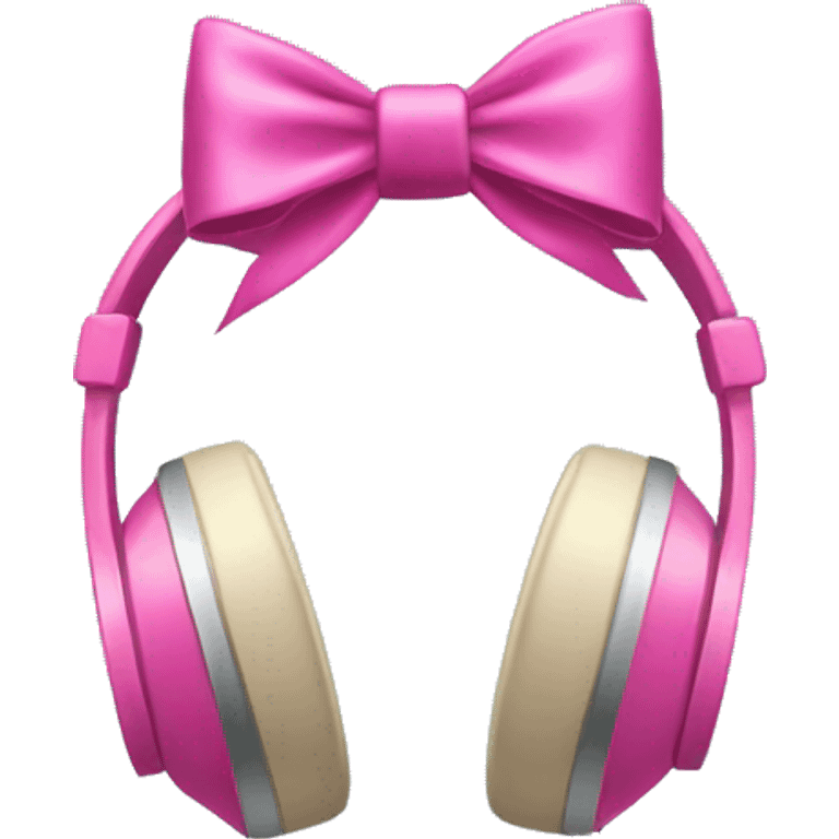 Headphones with coquette bows emoji