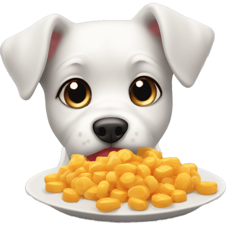 maltesse dog eating vitamine emoji