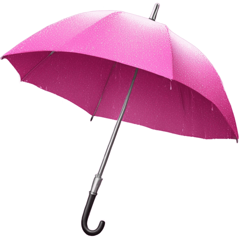 Pink sparkly umbrella in a thunderstorm emoji