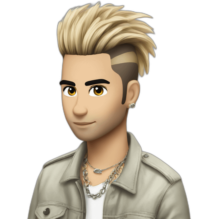 Bill Kaulitz hair down Arthur movie emoji