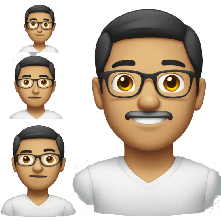 male filipino with eyeglasses and goatee  emoji