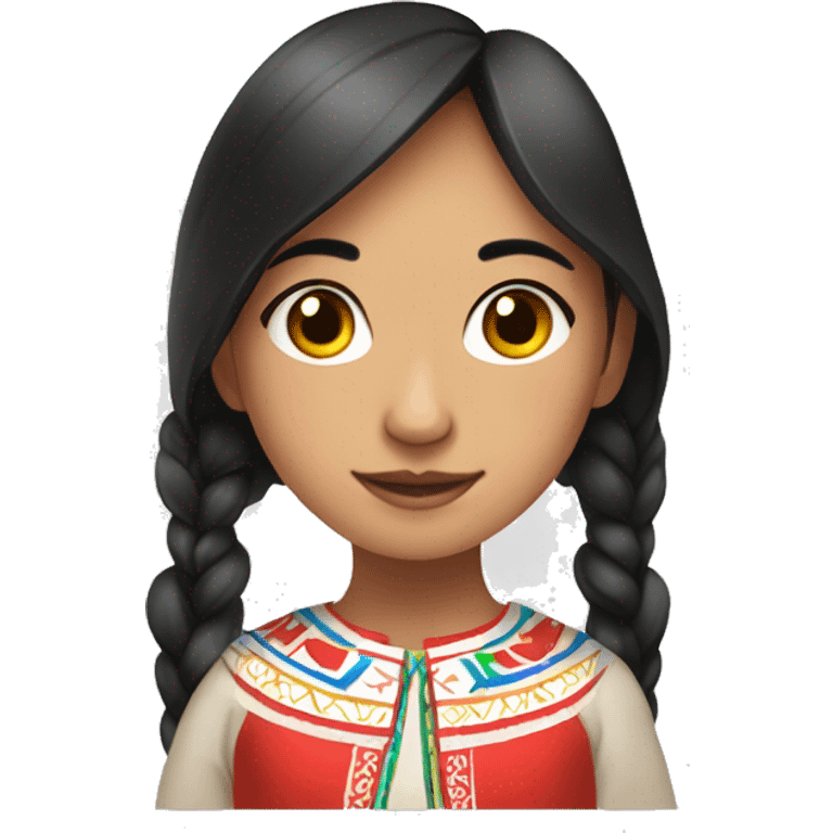 Chilean girl wearing traditional huasa dress emoji