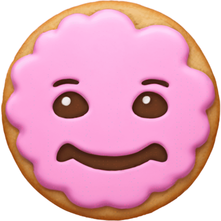 pink christmas cookie emoji