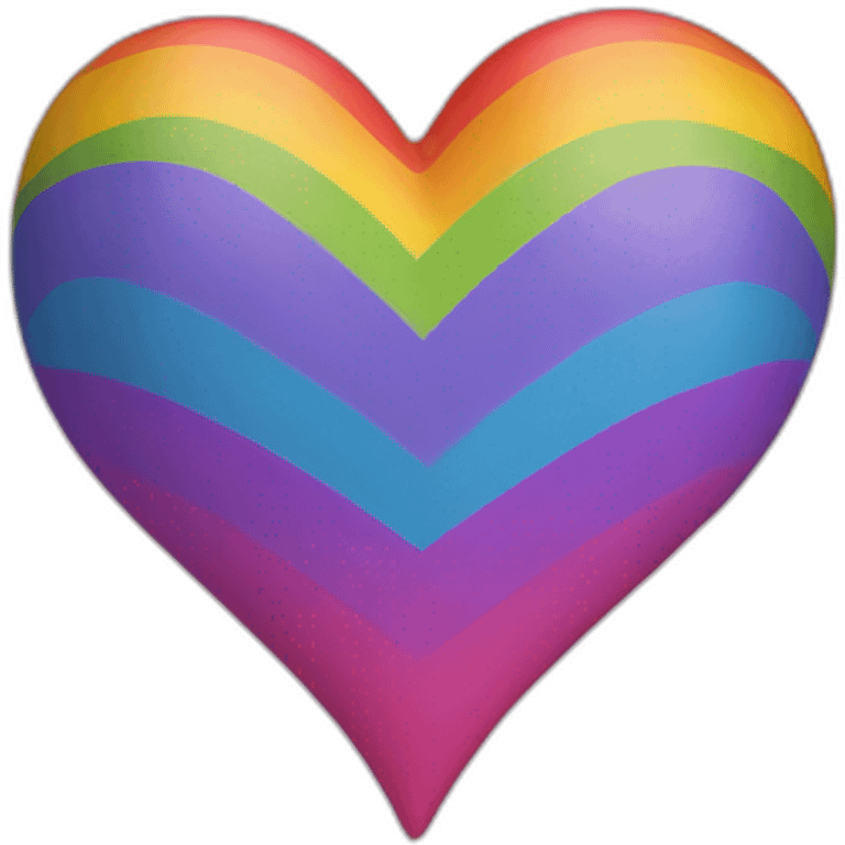 Gay heart pride emoji