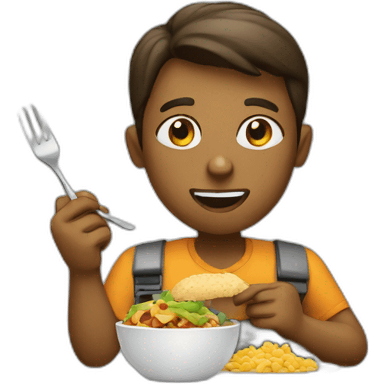 eating at work  emoji