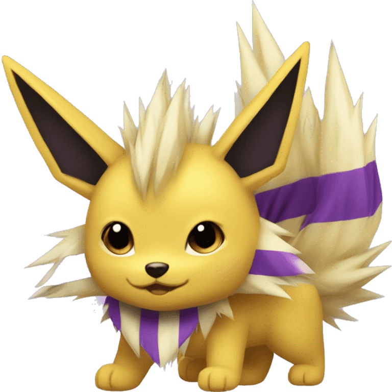 Jolteon with purple stripes emoji