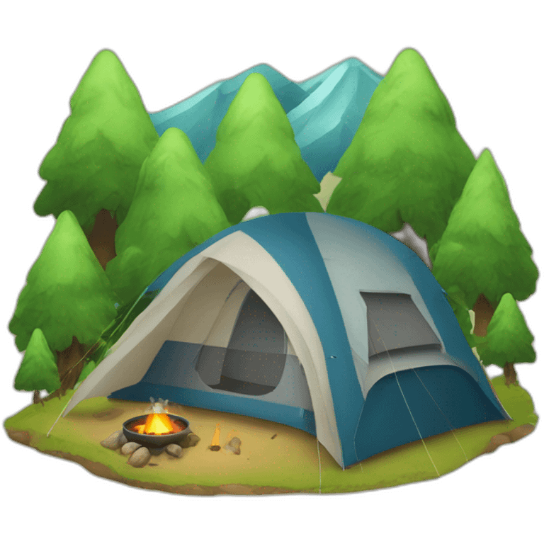 Camping en la montaña emoji