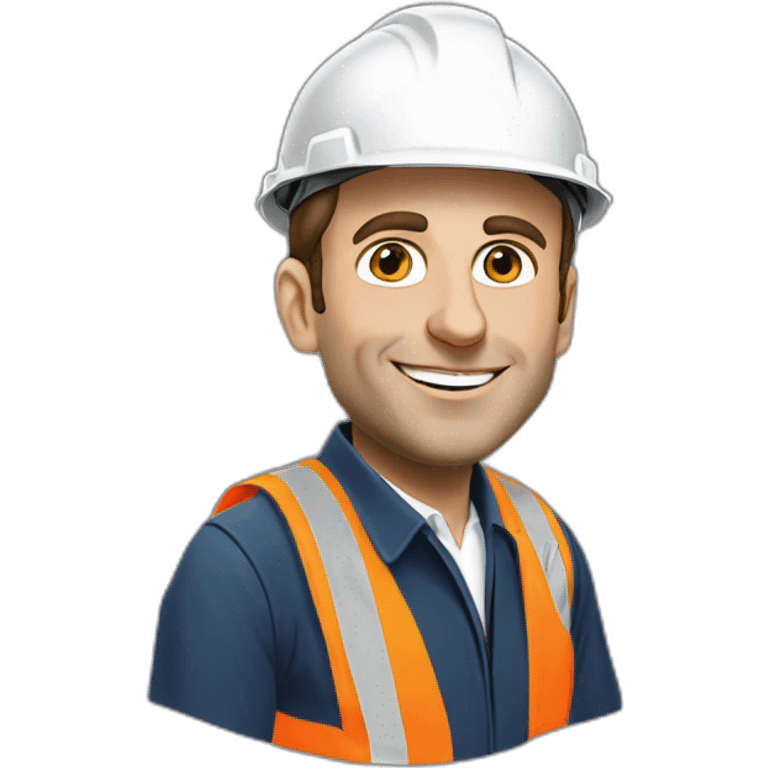 Emmanuel Macron qui fait des travaux emoji