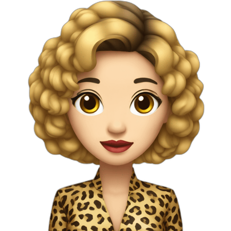 Pumpuang duangjan thai female singer in leopard costume emoji