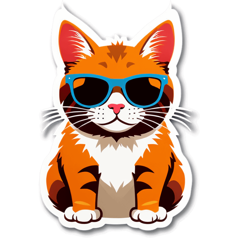 Cat with sunglasses emoji