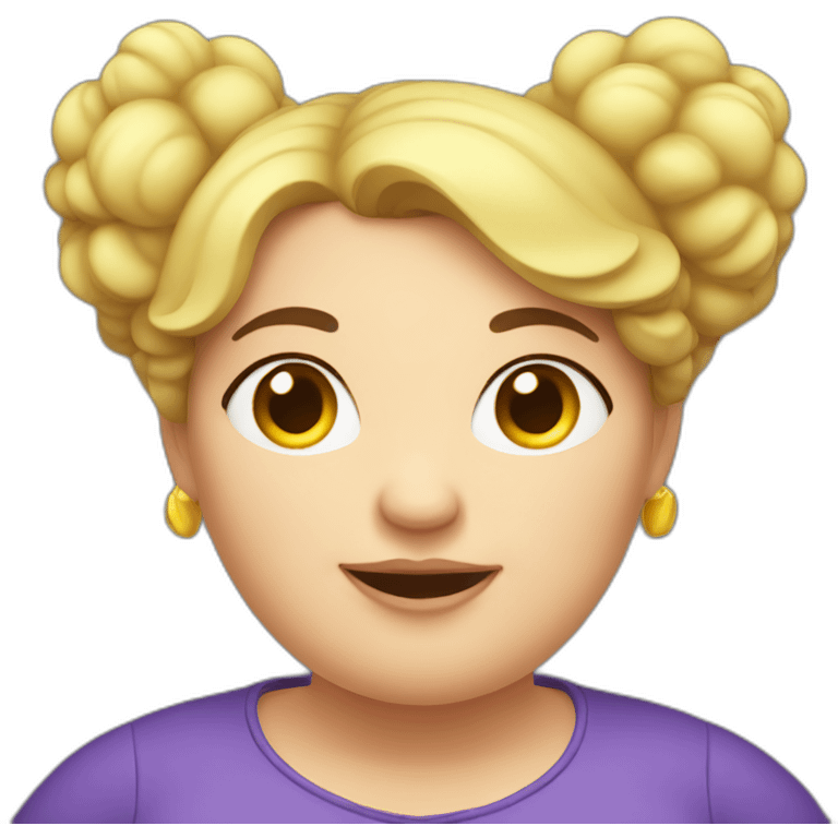 Cute Fat woman emoji