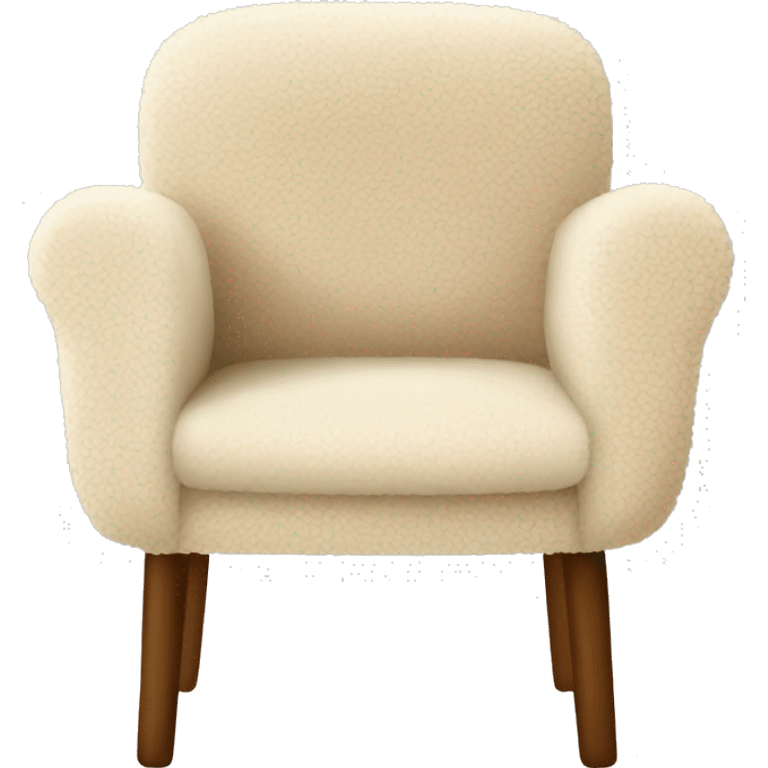 beige sherpa chair emoji