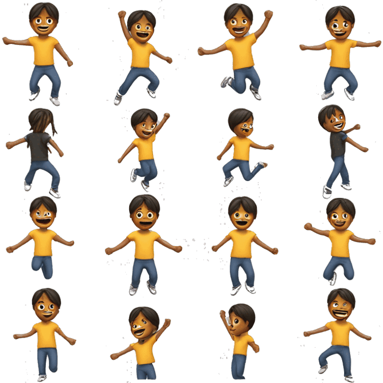 Kid doing jumping jack  emoji