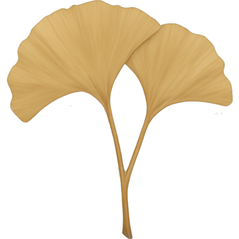 single leaf minimal beige ginkgo emoji