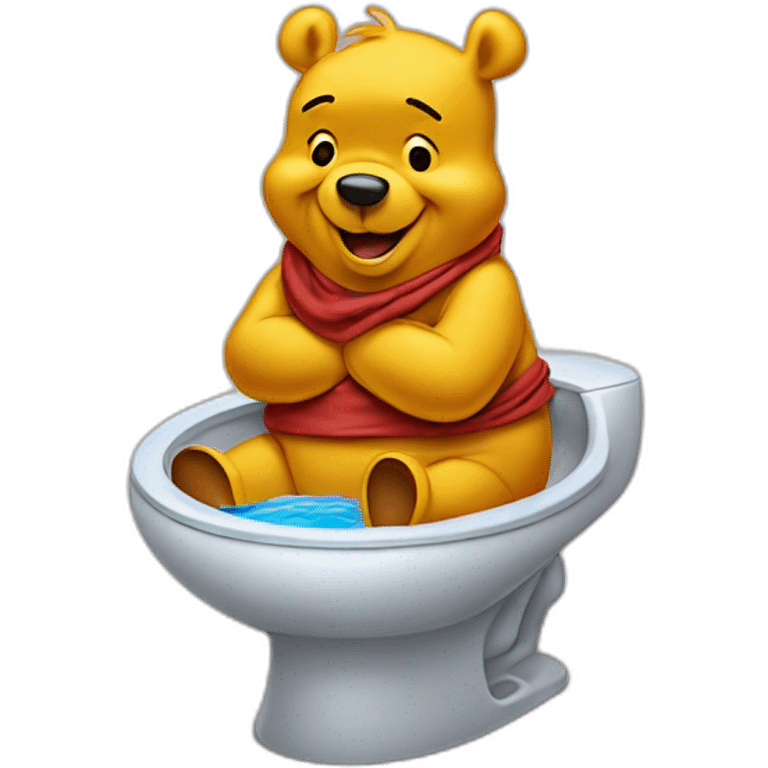 winnie the pooh in a poo emoji