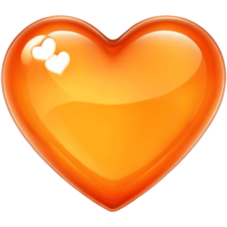 Orange glass heart emoji