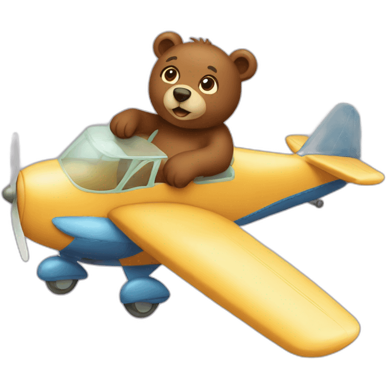 bear-flying-in-an-airplane emoji