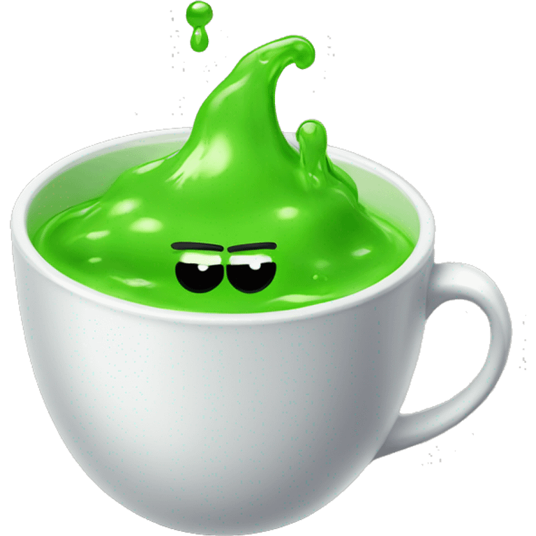 slime coming out of cup emoji