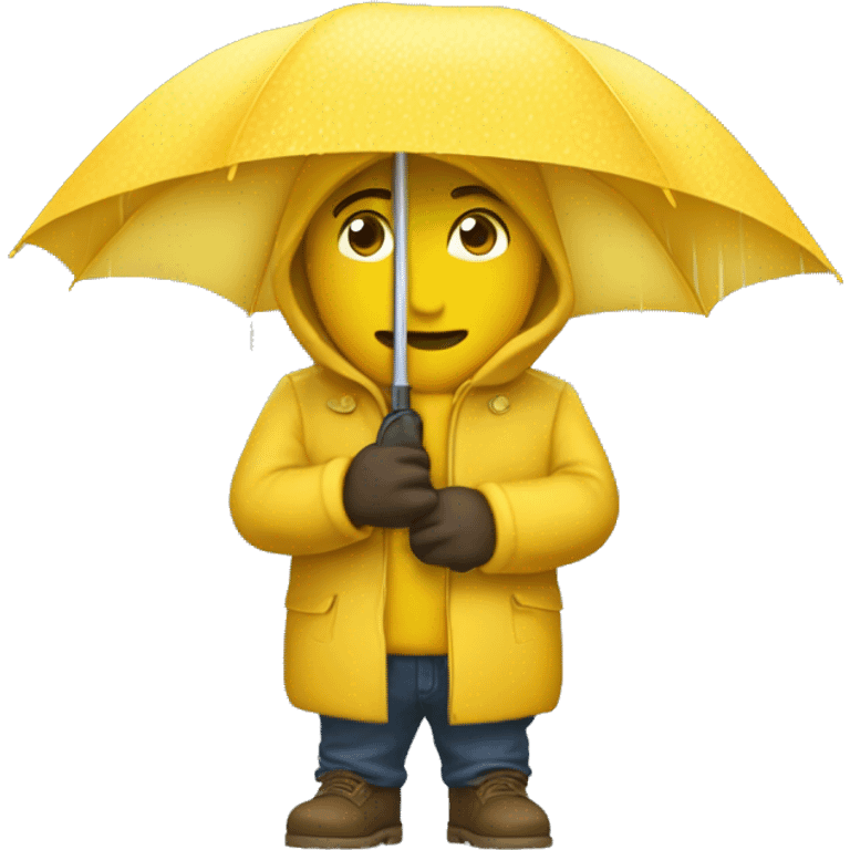 guarda chuva amarelo fechado emoji