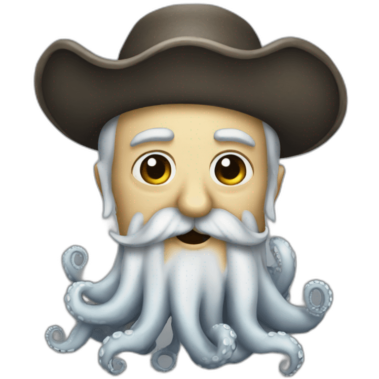 old octopus with beard emoji