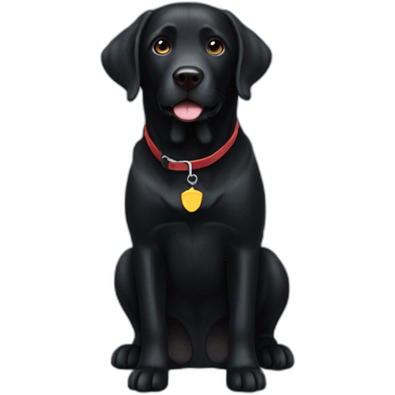 a black labrador who says OK emoji