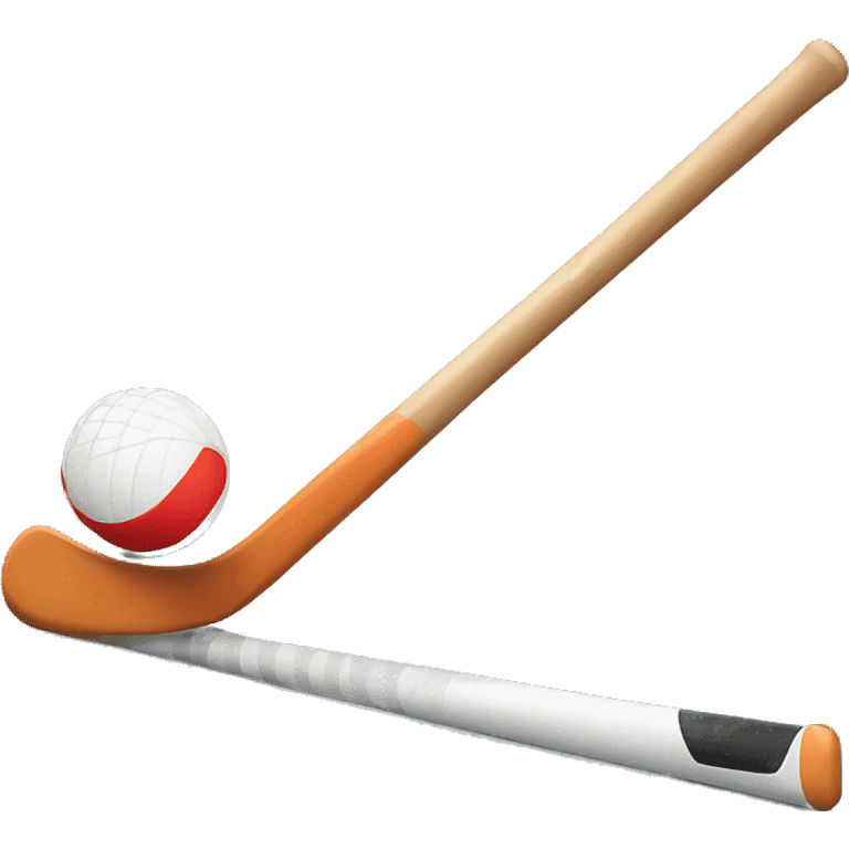 Field Hockey stick and ball emoji