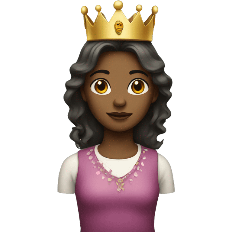 Girl with crown emoji