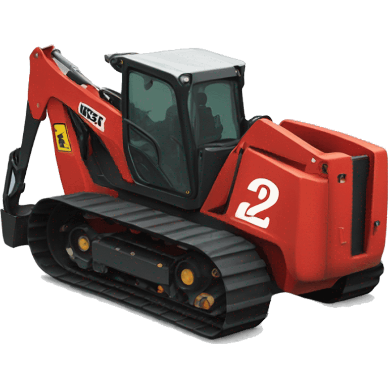 Red stand on skidsteer  emoji