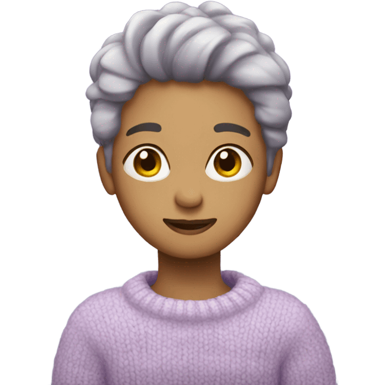 Cozy light purple sweater  emoji