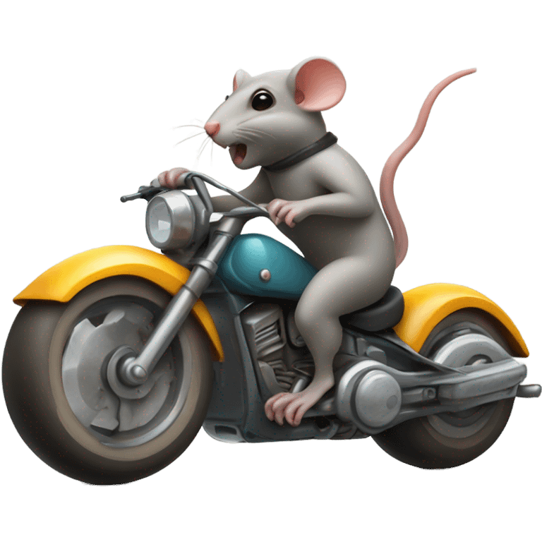 a rat on a motorcycle  emoji