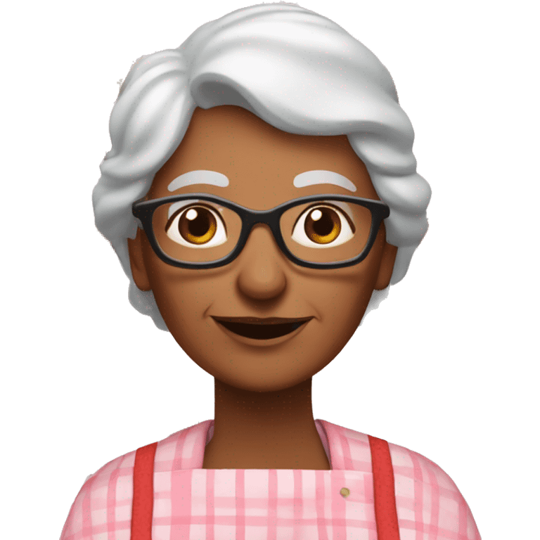 Grandma with strawberries and pie emoji