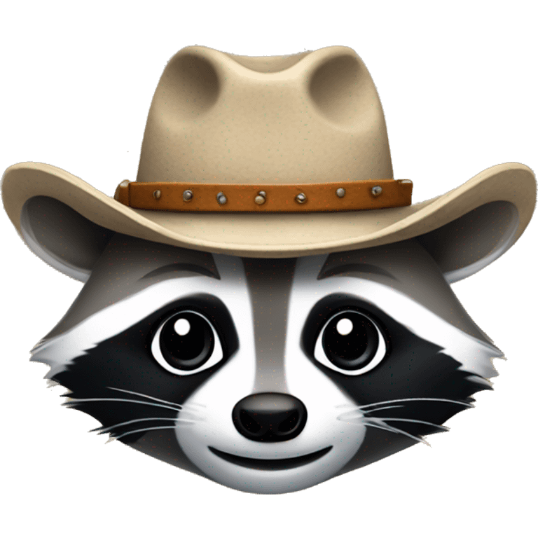 Raccoon in a cowboy hat emoji