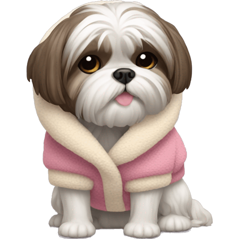 Shihtzu dog wearing a cozy outfit emoji