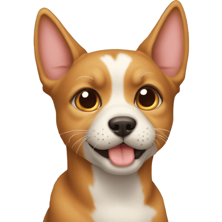 Perro besa a gato  emoji