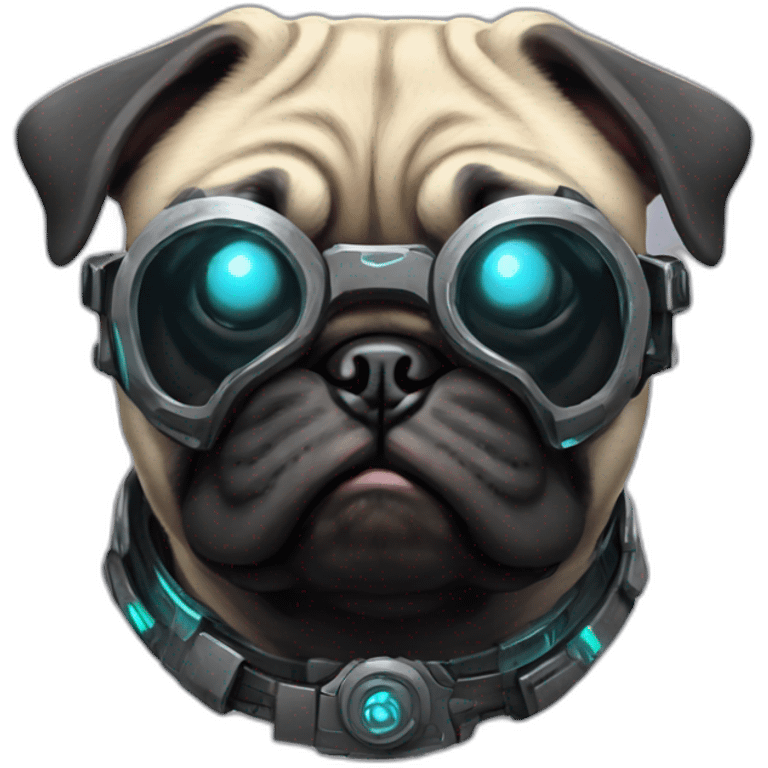 cyberpunk pug emoji