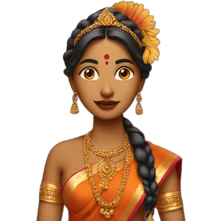 An Indian cultural  lady emoji