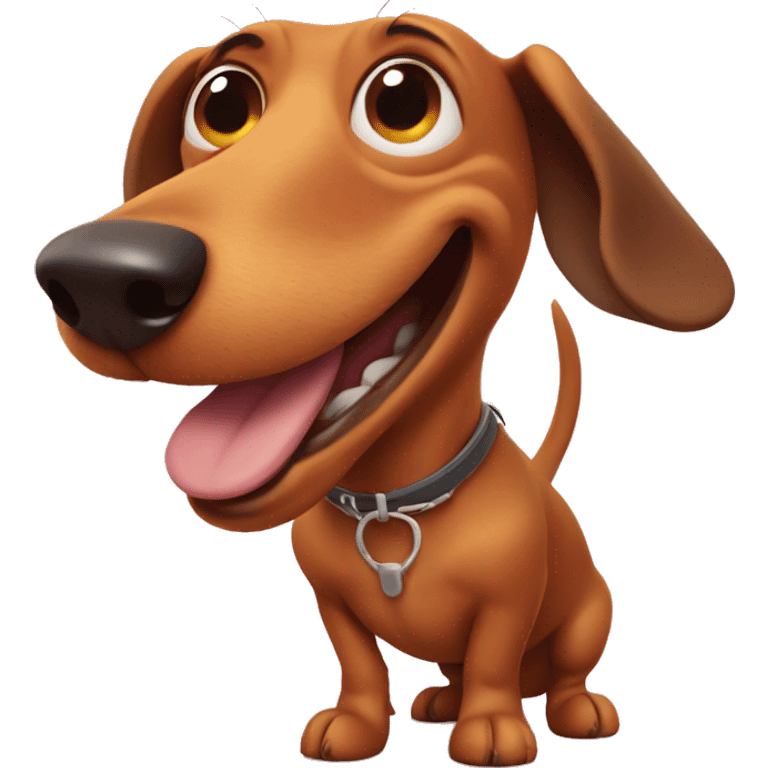 Laughing dachshund  emoji