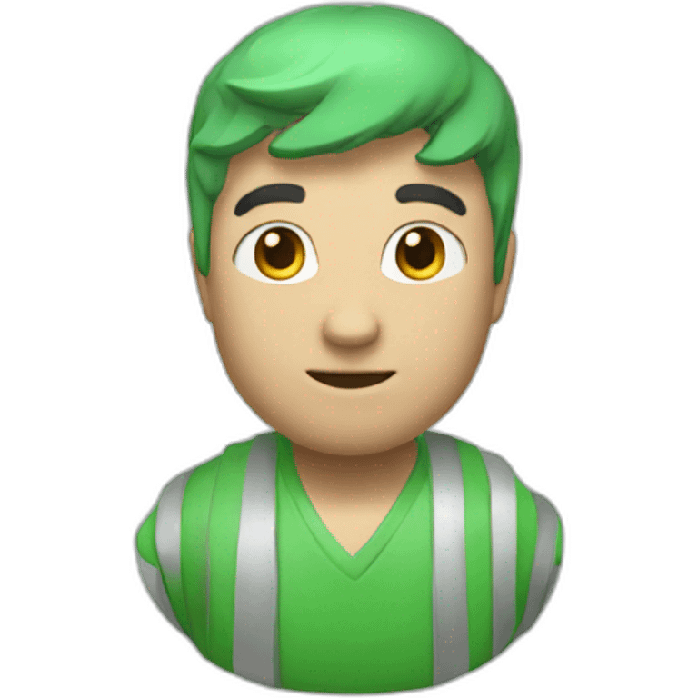 Un 5 verde 3D emoji