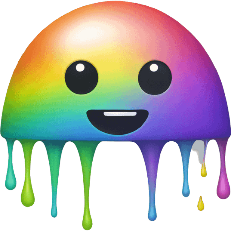 rainbow with alien emoji