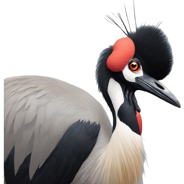 Black crowned crane emoji