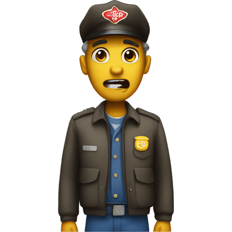 a scary mailman emoji