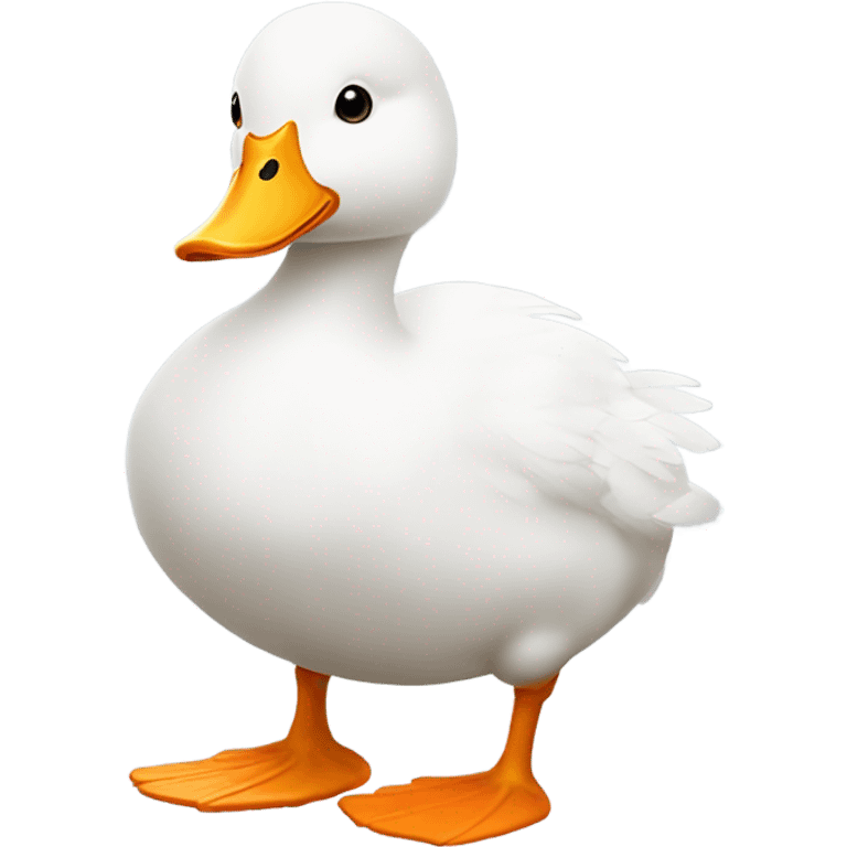 Chubby white duck emoji