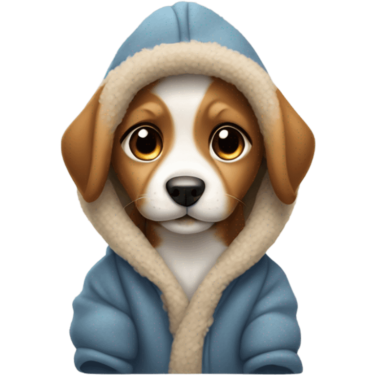 Puppy in a coat emoji