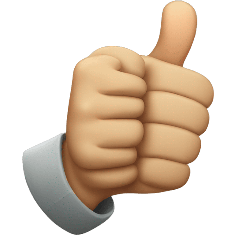 thumbs up with a face emoji