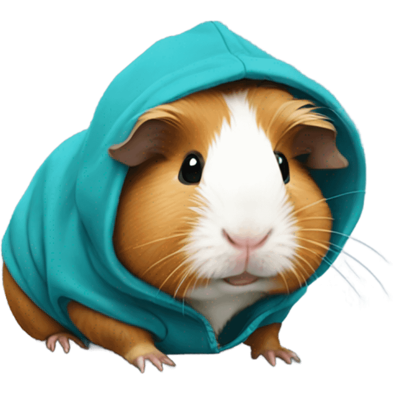 Guinea pig wearing a hoodie emoji