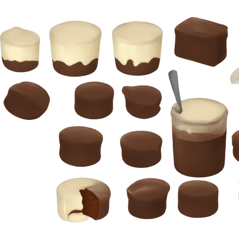 spreadsheet with chocolate pudding emoji